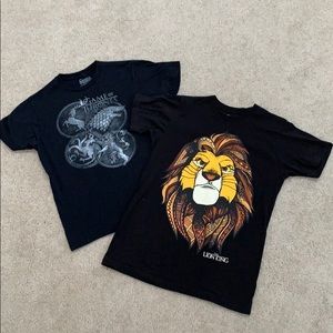 Black Graphic T-Shirts (Size S - Men’s)